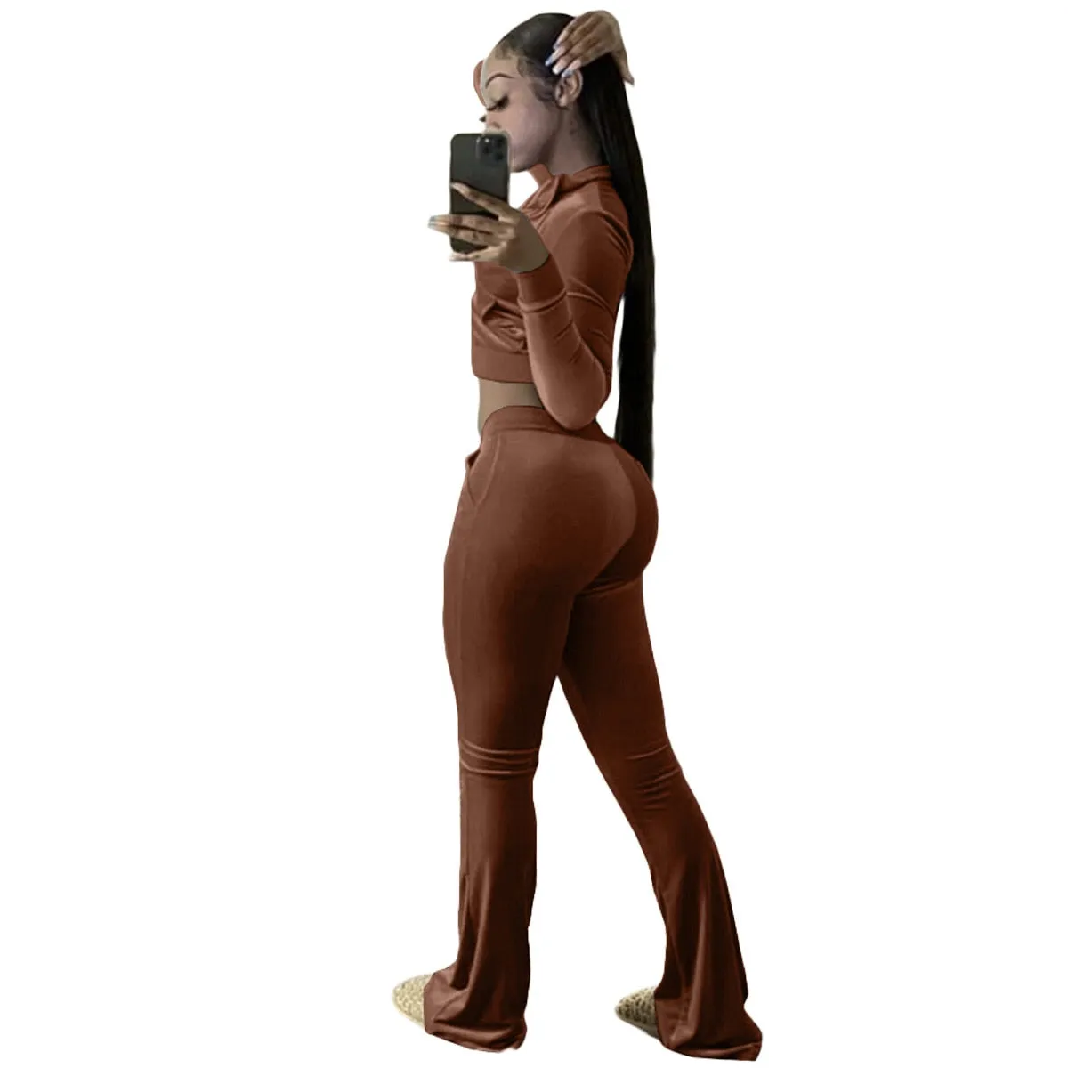 Women Velvet Jogging Sport Set
