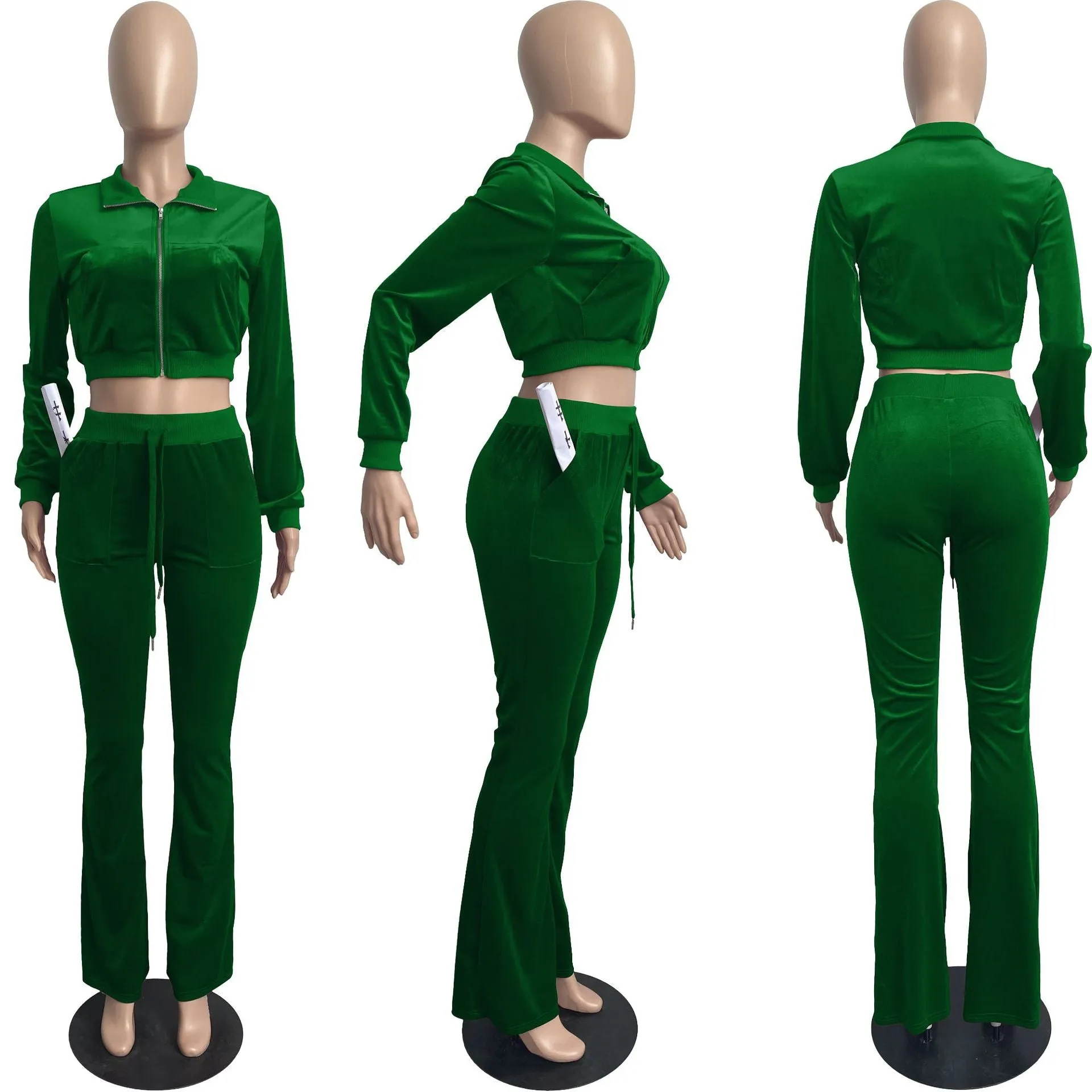 Women Velvet Jogging Sport Set