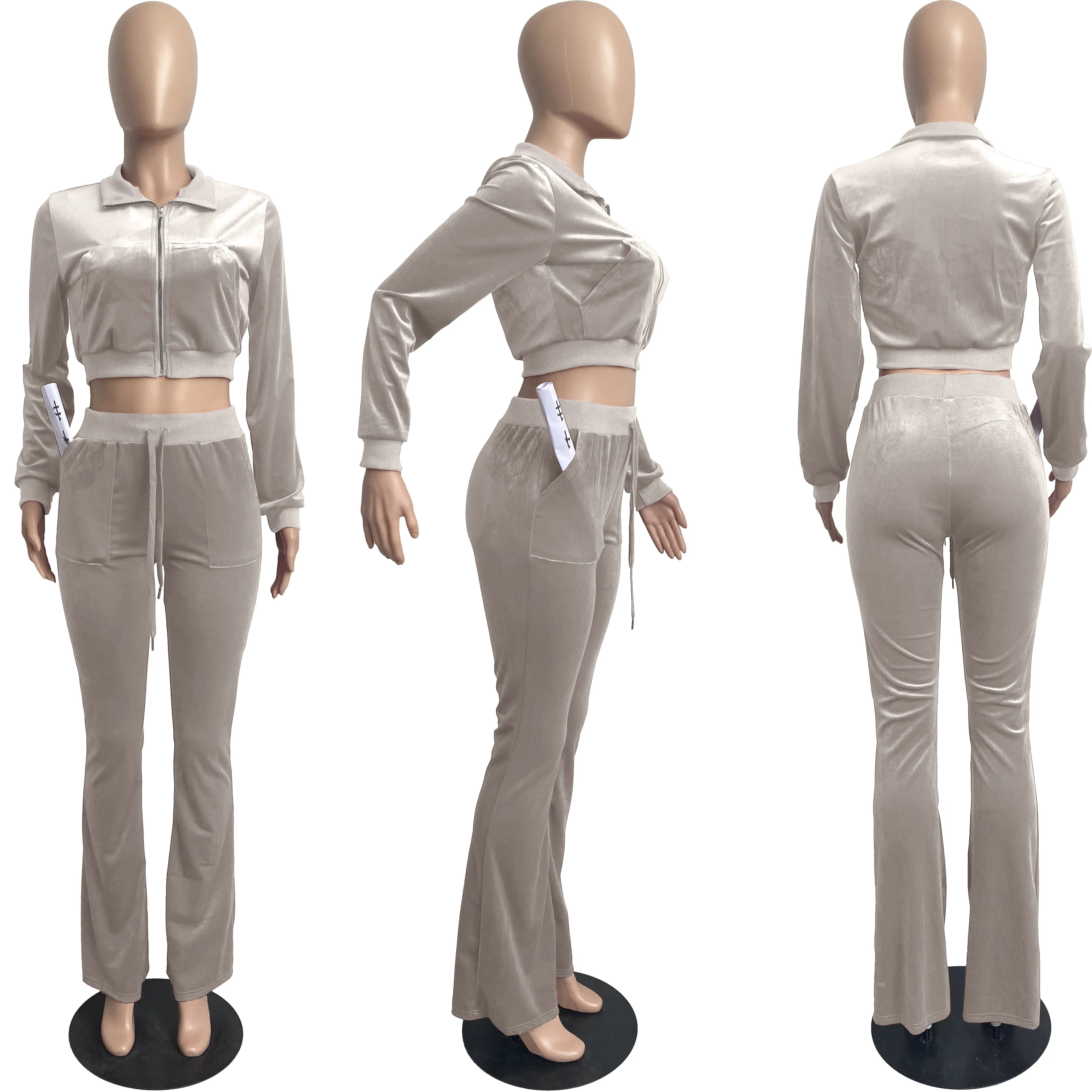 Women Velvet Jogging Sport Set