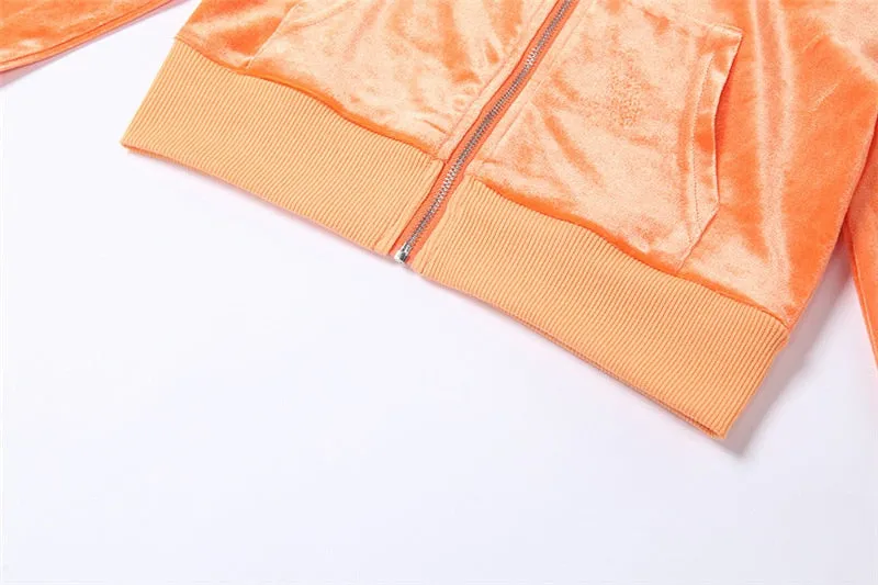 Women Velvet Jogging Sport Set