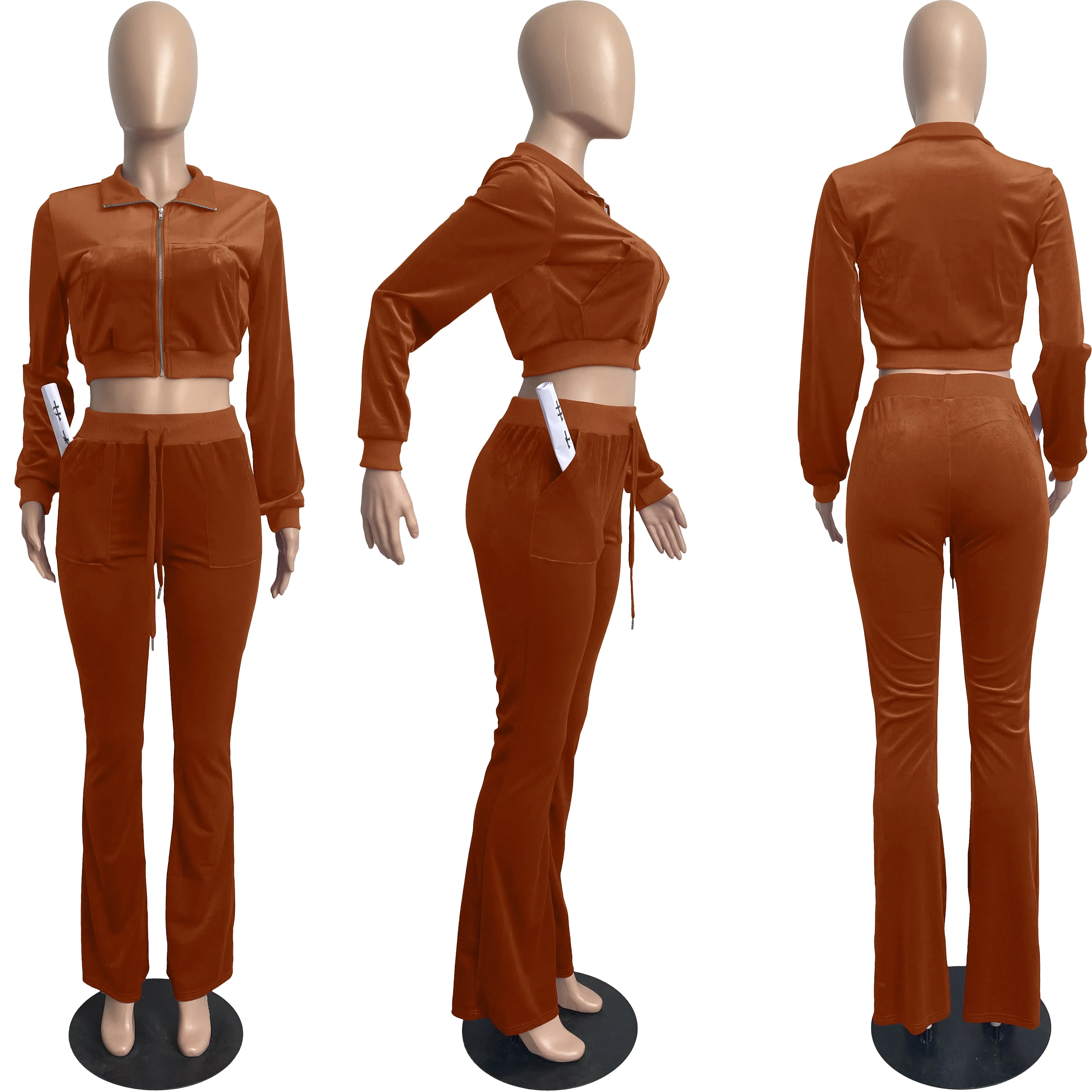 Women Velvet Jogging Sport Set