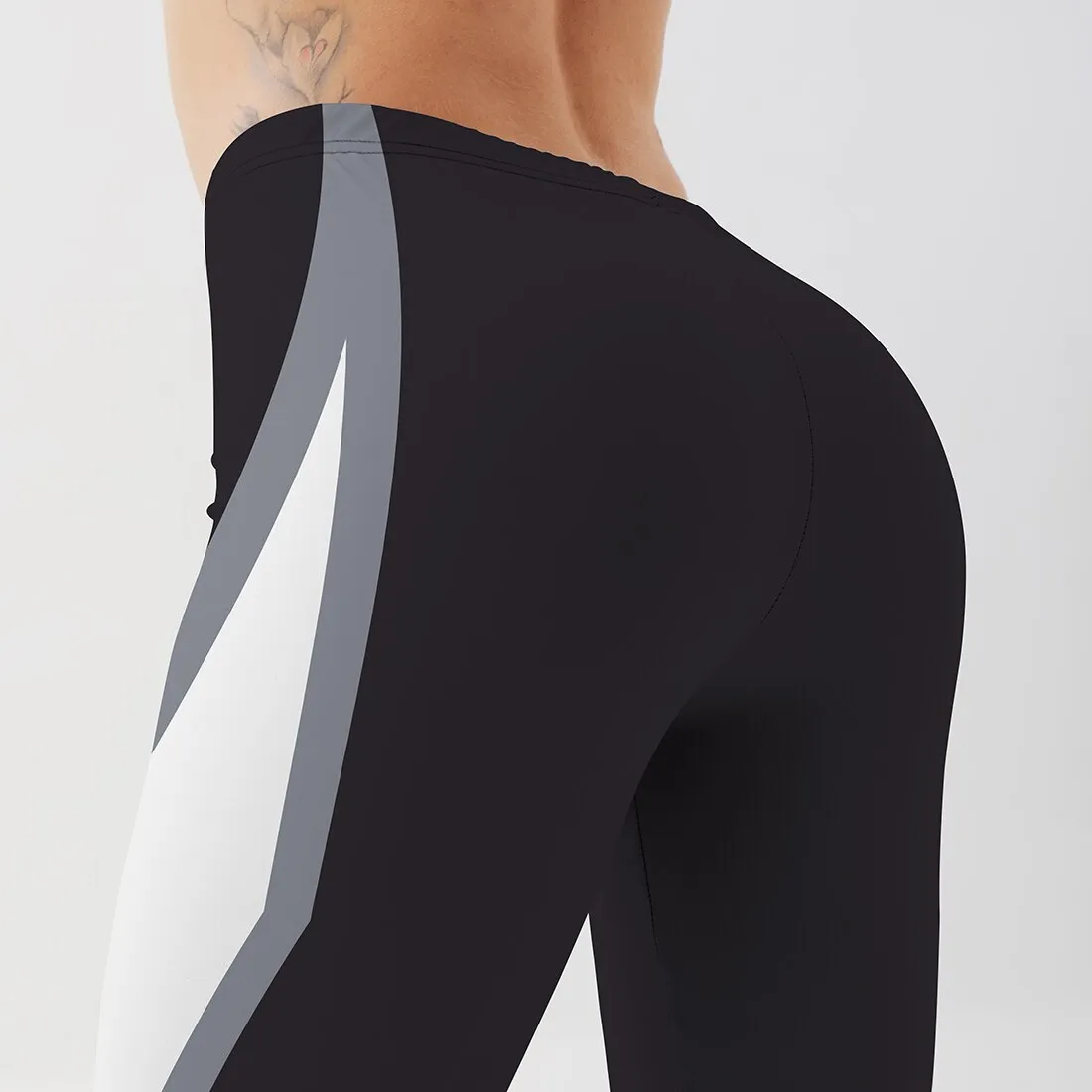 Women's Leggings White Geometry Fitness Workout Pants