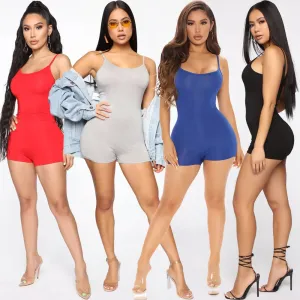 Women's One piece Athleisure wear  Suspender Jumpsuit
