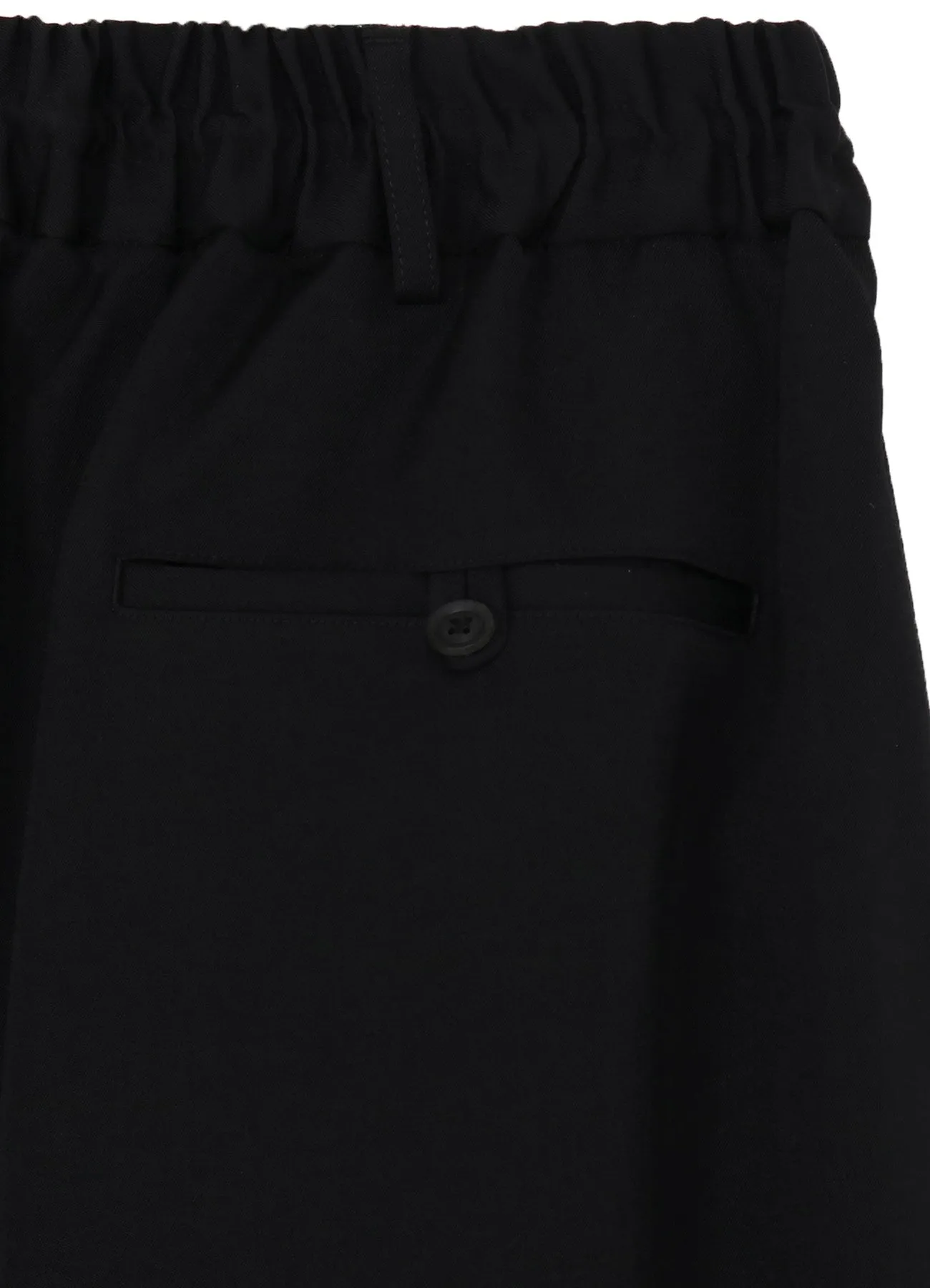 WOOL GABARDINE BOX PLEATS PANTS
