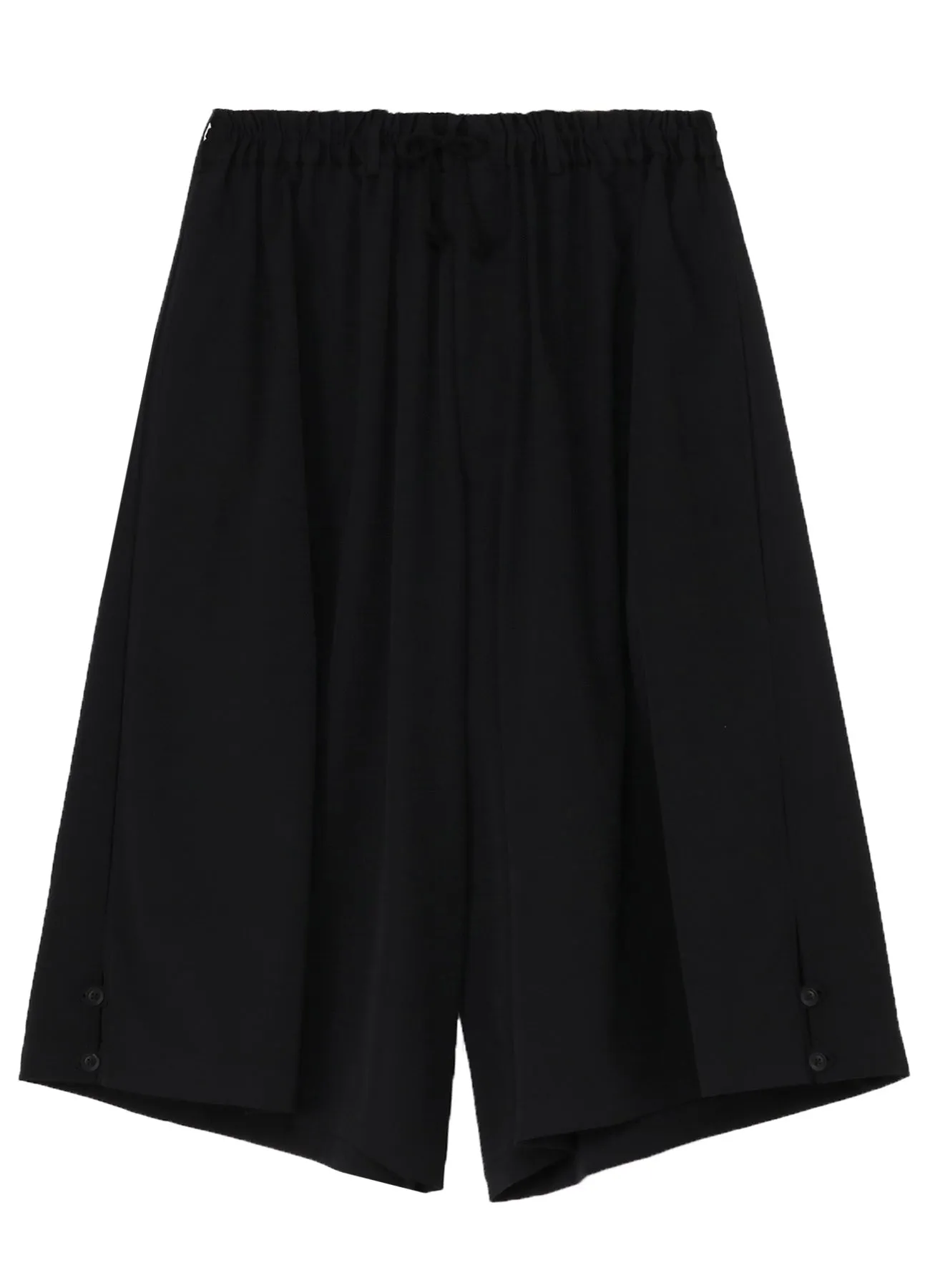 WOOL GABARDINE BOX PLEATS PANTS
