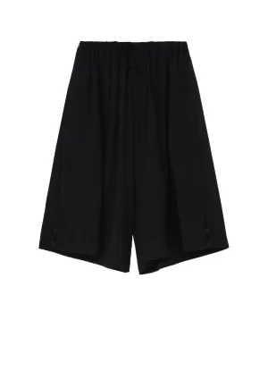 WOOL GABARDINE BOX PLEATS PANTS