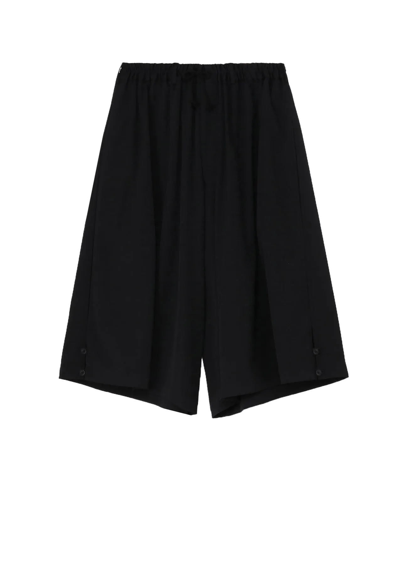 WOOL GABARDINE BOX PLEATS PANTS