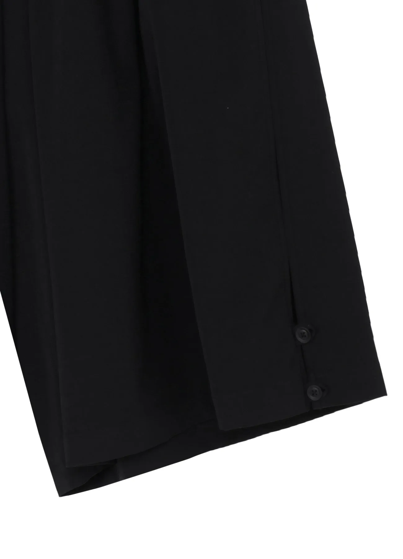 WOOL GABARDINE BOX PLEATS PANTS