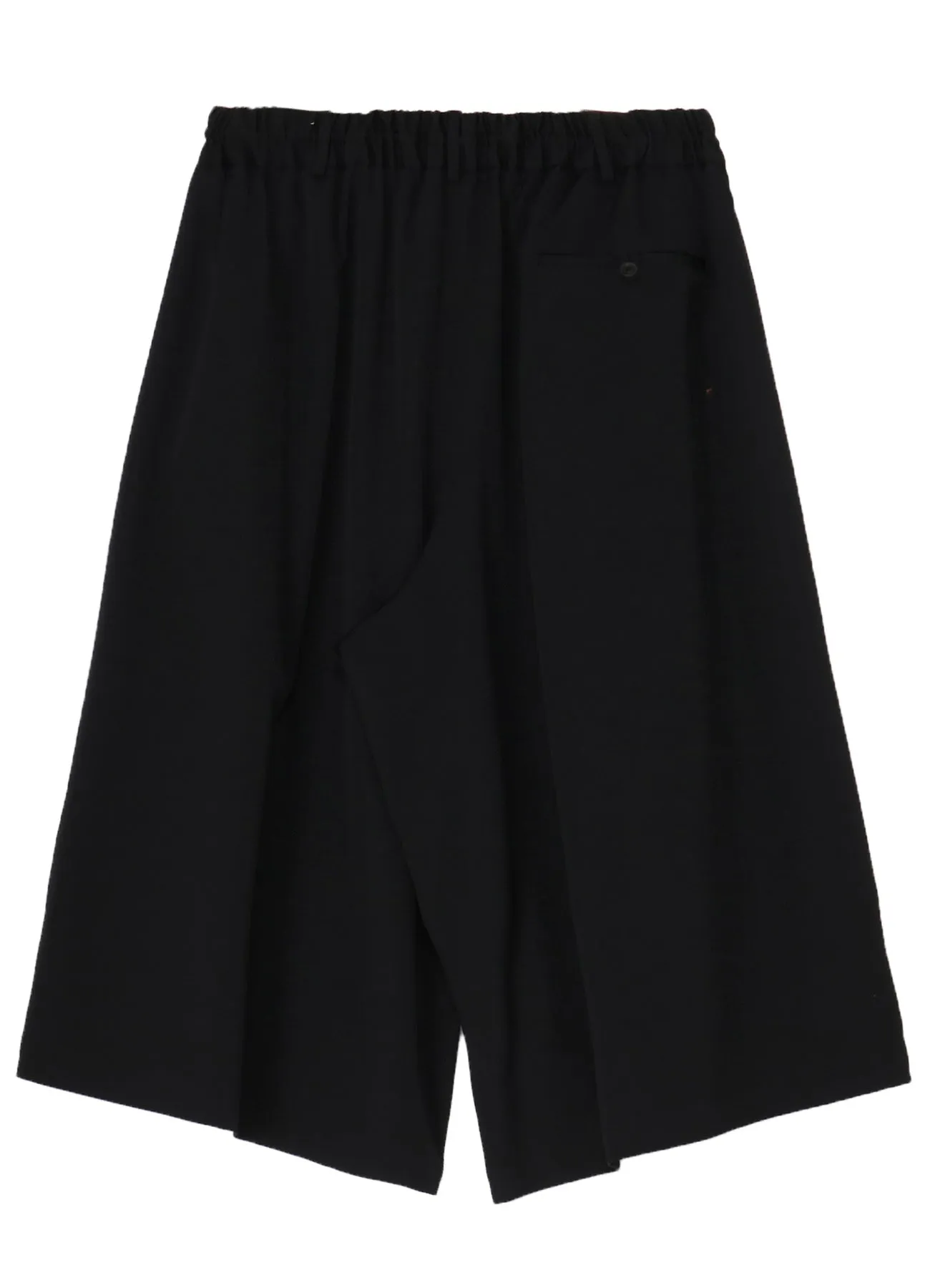 WOOL GABARDINE BOX PLEATS PANTS