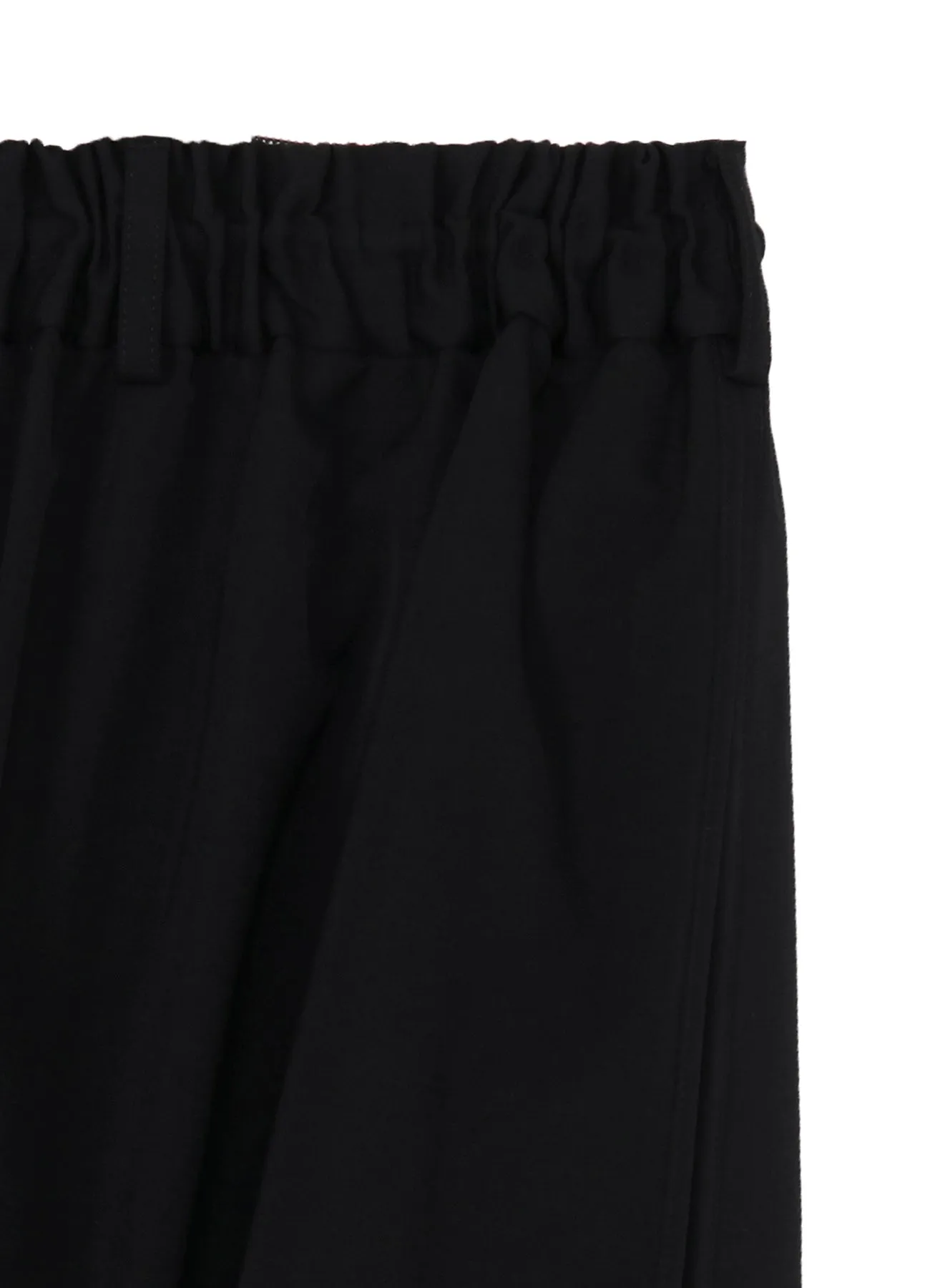 WOOL GABARDINE BOX PLEATS PANTS