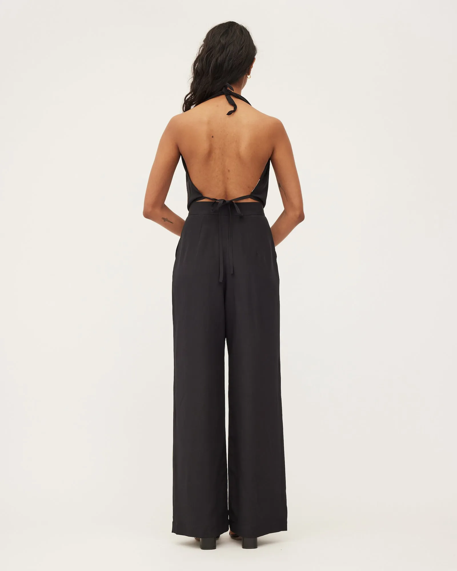 ZOE PANT | BLACK PURE SILK