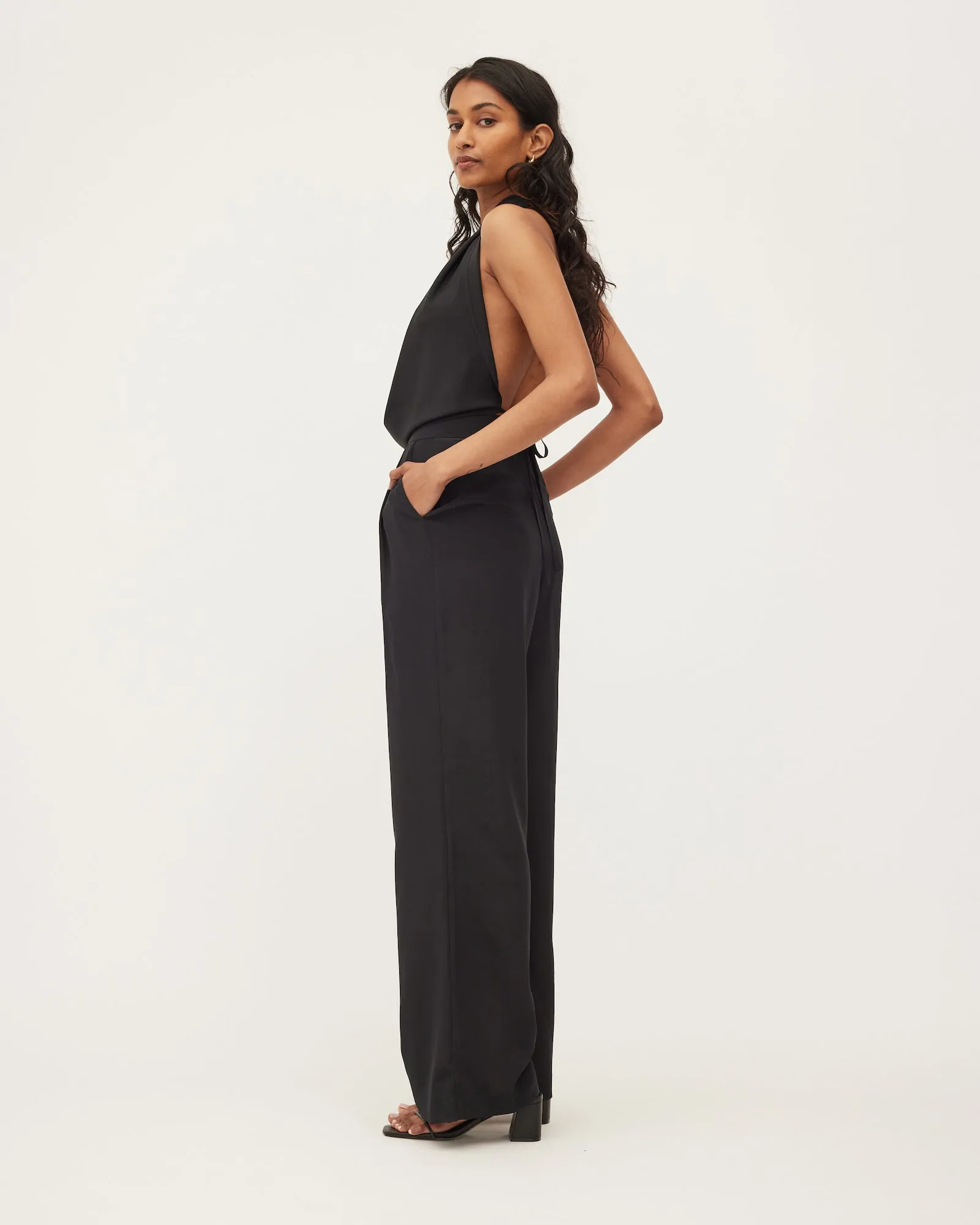 ZOE PANT | BLACK PURE SILK